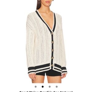 Sanctuary Sport Stripe Cardi in Eco Natural XS